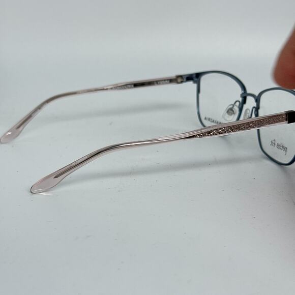 BCBG MAXAZRIA Hilda Brown Blue Square Eyeglasses Frames 50-16 130 H17664 - Picture 4 of 7